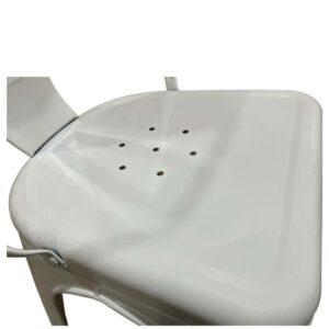 Καρέκλα ArteLibre Βιομηχανικού Τύπου Vintage TOLIKO Λευκό Μέταλλο 44x49x84cm - Image 7