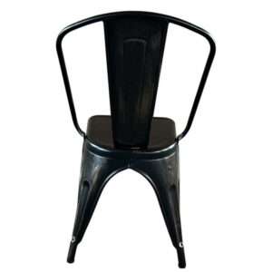 Καρέκλα ArteLibre Βιομηχανικού Τύπου Vintage TOLIKO Μαύρο Αντικέ Μέταλλο 44x49x84cm - Image 3
