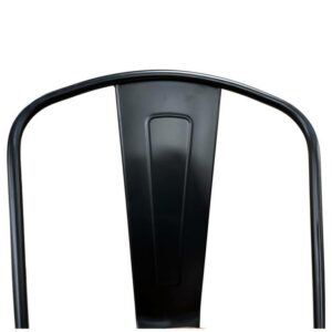 Καρέκλα ArteLibre Βιομηχανικού Τύπου Vintage TOLIKO II Μαύρο Ματ/Καφέ Μέταλλο/Ξύλο 45x53x85cm - Image 7