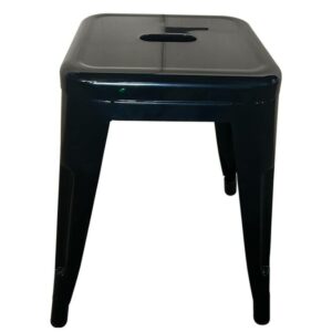 Σκαμπό ArteLibre Βιομηχανικού Τύπου Vintage VELINO Μαύρο Μέταλλο 38x38x45cm - Image 3