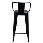 Σκαμπό Bar ArteLibre Βιομηχανικού Τύπου Vintage MOLERO Μαύρο Ματ Μέταλλο 43x43x94cm - Image 3