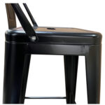 Σκαμπό Bar ArteLibre Βιομηχανικού Τύπου Vintage MOLERO Μαύρο Ματ Μέταλλο 43x43x94cm - Image 7