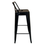 Σκαμπό Bar ArteLibre Βιομηχανικού Τύπου Vintage MOLERO Μαύρο Μέταλλο 43x43x94cm - Image 2