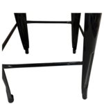 Σκαμπό Bar ArteLibre Βιομηχανικού Τύπου Vintage MOLERO Μαύρο Μέταλλο 43x43x94cm - Image 6