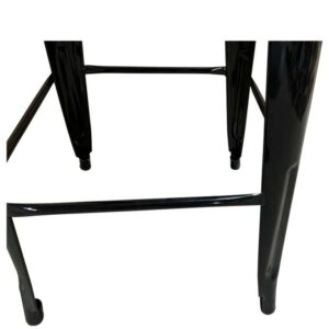 Σκαμπό Bar ArteLibre Βιομηχανικού Τύπου Vintage MOLERO Μαύρο Μέταλλο 43x43x94cm - Image 6