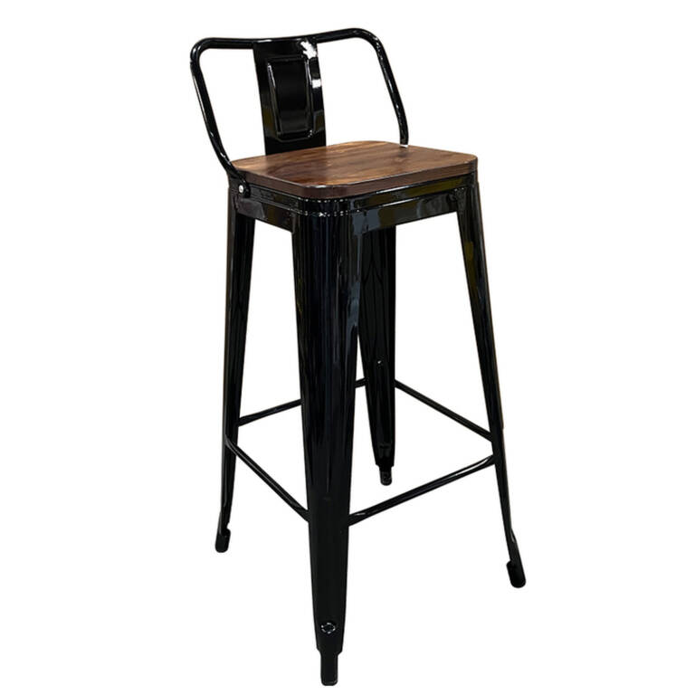 Σκαμπό Bar ArteLibre Βιομηχανικού Τύπου Vintage MOLERO II Μαύρο/Καφέ Μέταλλο/Ξύλο 44x44x94cm Σκαμπό Bar ArteLibre Βιομηχανικού Τύπου Vintage MOLERO II Μαύρο/Καφέ Μέταλλο/Ξύλο 44x44x94cm
