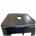 Σκαμπό Bar ArteLibre Βιομηχανικού Τύπου Vintage SILANO Μαύρο Ματ Μέταλλο 42x42x76cm - Image 5