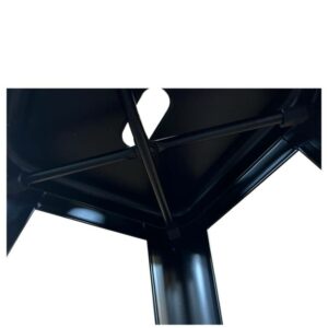 Σκαμπό Bar ArteLibre Βιομηχανικού Τύπου Vintage SILANO Μαύρο Αντικέ Μέταλλο 42x42x76cm - Image 6