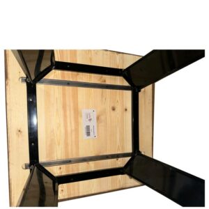 Τραπέζι Bar ArteLibre Βιομηχανικού Τύπου Vintage ARTEKTO Μαύρο/Καφέ Μέταλλο/Ξύλο 60x60x103cm - Image 3