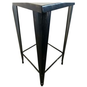 Τραπέζι Bar ArteLibre Βιομηχανικού Τύπου Vintage ARTEKTO Μαύρο Αντικέ Μέταλλο/Ξύλο 60x60x103cm - Image 5