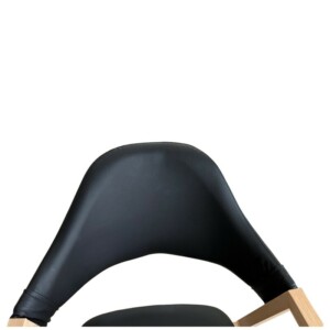 Καρέκλα Τραπεζαρίας ArteLibre SOLANA Μαύρο/Φυσικό PU/Μέταλλο 51x51x81cm - Image 5