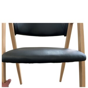 Καρέκλα Τραπεζαρίας ArteLibre SOLANA Μαύρο/Φυσικό PU/Μέταλλο 51x51x81cm - Image 7