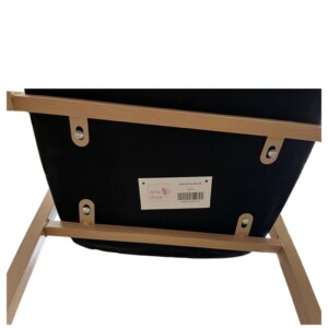 Καρέκλα Τραπεζαρίας ArteLibre SOLANA Μαύρο/Φυσικό PU/Μέταλλο 51x51x81cm - Image 8