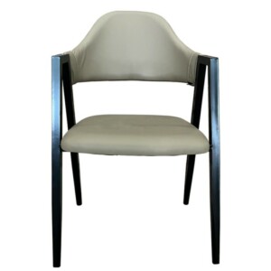 Καρέκλα Τραπεζαρίας ArteLibre SOLANA Cappuccino/Μαύρο PU/Μέταλλο 51x51x81cm - Image 2