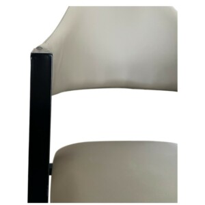 Καρέκλα Τραπεζαρίας ArteLibre SOLANA Cappuccino/Μαύρο PU/Μέταλλο 51x51x81cm - Image 7