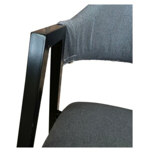 Καρέκλα Τραπεζαρίας ArteLibre SOLANA Γκρι/Μαύρο Ύφασμα/Μέταλλο 51x51x81cm - Image 6