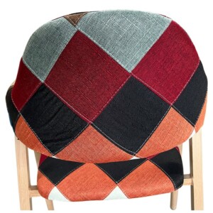 Καρέκλα Τραπεζαρίας ArteLibre SOLANA Patchwork Ύφασμα/Μέταλλο 51x51x81cm - Image 5