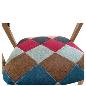 Καρέκλα Τραπεζαρίας ArteLibre SOLANA Patchwork Ύφασμα/Μέταλλο 51x51x81cm - Image 7