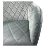 Σετ 2 τεμαχιών Καρέκλα Τραπεζαρίας ArteLibre ESPERANZA Γκρι/Μαύρο Βελούδο/Μέταλλο 56x60x81cm - Image 18