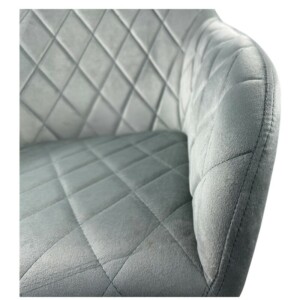 Καρέκλα Τραπεζαρίας ArteLibre ESPERANZA Γκρι/Μαύρο Βελούδο/Μέταλλο 56x60x81cm - Image 18