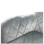 Σετ 2 τεμαχιών Καρέκλα Τραπεζαρίας ArteLibre ESPERANZA Γκρι/Μαύρο Βελούδο/Μέταλλο 56x60x81cm - Image 6