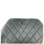 Σετ 2 τεμαχιών Καρέκλα Τραπεζαρίας ArteLibre ESPERANZA Γκρι/Μαύρο Βελούδο/Μέταλλο 56x60x81cm - Image 8