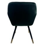 Σετ 2 τεμαχιών Καρέκλα Τραπεζαρίας ArteLibre ESPERANZA Πράσινο/Μαύρο Βελούδο/Μέταλλο 56x60x81cm - Image 4