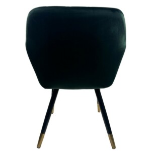 Καρέκλα Τραπεζαρίας ArteLibre ESPERANZA Πράσινο/Μαύρο Βελούδο/Μέταλλο 56x60x81cm - Image 4