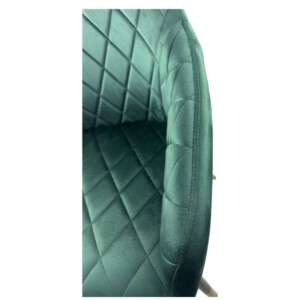 Καρέκλα Τραπεζαρίας ArteLibre ESPERANZA Πράσινο/Μαύρο Βελούδο/Μέταλλο 56x60x81cm - Image 6