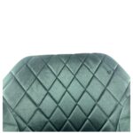 Σετ 2 τεμαχιών Καρέκλα Τραπεζαρίας ArteLibre ESPERANZA Πράσινο/Μαύρο Βελούδο/Μέταλλο 56x60x81cm - Image 7