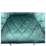 Σετ 2 τεμαχιών Καρέκλα Τραπεζαρίας ArteLibre ESPERANZA Πράσινο/Μαύρο Βελούδο/Μέταλλο 56x60x81cm - Image 8