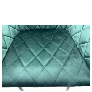 Καρέκλα Τραπεζαρίας ArteLibre ESPERANZA Πράσινο/Μαύρο Βελούδο/Μέταλλο 56x60x81cm - Image 8