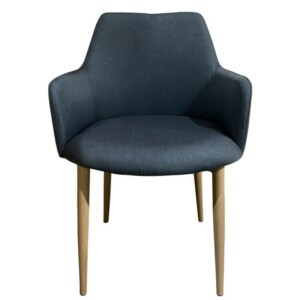 Καρέκλα Τραπεζαρίας ArteLibre LUZIA Γκρι/Φυσικό Ύφασμα/Μέταλλο 57x60x78cm - Image 2