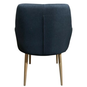 Καρέκλα Τραπεζαρίας ArteLibre LUZIA Γκρι/Φυσικό Ύφασμα/Μέταλλο 57x60x78cm - Image 4