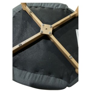 Καρέκλα Τραπεζαρίας ArteLibre LUZIA Γκρι/Φυσικό Ύφασμα/Μέταλλο 57x60x78cm - Image 5