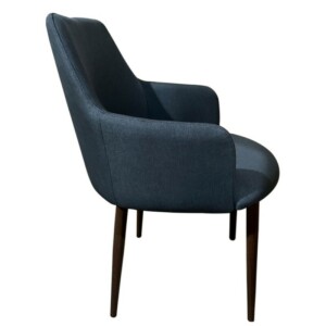 Καρέκλα Τραπεζαρίας ArteLibre LUZIA Γκρι/Καρυδί Ύφασμα/Μέταλλο 57x60x78cm - Image 3