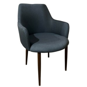 Καρέκλα Τραπεζαρίας ArteLibre LUZIA Γκρι/Καρυδί Ύφασμα/Μέταλλο 57x60x78cm