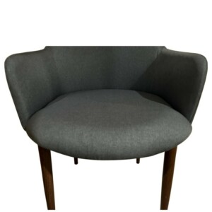 Καρέκλα Τραπεζαρίας ArteLibre LUZIA Γκρι/Καρυδί Ύφασμα/Μέταλλο 57x60x78cm - Image 6