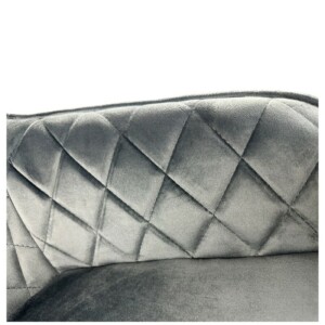 Καρέκλα Τραπεζαρίας ArteLibre FLORENCIA Γκρι/Μαύρο Βελούδο/Μέταλλο 56x60x81cm - Image 15