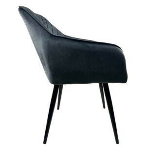 Καρέκλα Τραπεζαρίας ArteLibre FLORENCIA Γκρι/Μαύρο Βελούδο/Μέταλλο 56x60x81cm - Image 4