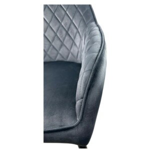 Καρέκλα Τραπεζαρίας ArteLibre FLORENCIA Γκρι/Μαύρο Βελούδο/Μέταλλο 56x60x81cm - Image 8