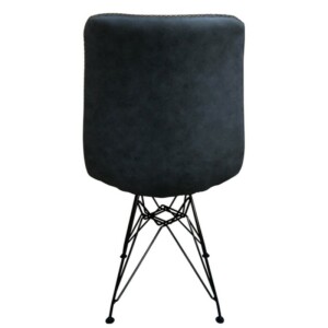 Καρέκλα Τραπεζαρίας ArteLibre SELVA Γκρι/Μαύρο PU/Μέταλλο 43x57x81cm - Image 4