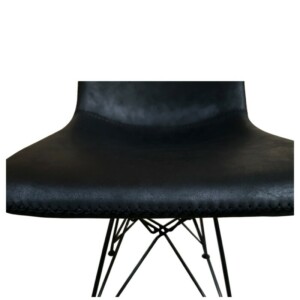 Καρέκλα Τραπεζαρίας ArteLibre SELVA Vintage Μαύρο PU/Μέταλλο 43x57x81cm - Image 6