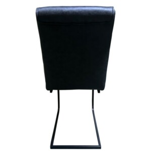 Καρέκλα Τραπεζαρίας ArteLibre ESTRELLA Γκρι/Μαύρο PU/Μέταλλο 43x56x95cm - Image 4