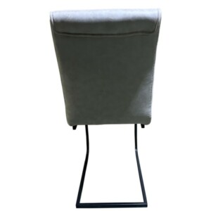 Καρέκλα Τραπεζαρίας ArteLibre ESTRELLA Μπεζ/Μαύρο PU/Μέταλλο 43x56x95cm - Image 4