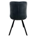 Σετ 4 τεμαχιών Καρέκλα Τραπεζαρίας ArteLibre BRISA Γκρι/Μαύρο Βελούδο/Μέταλλο 53x60x85cm - Image 4