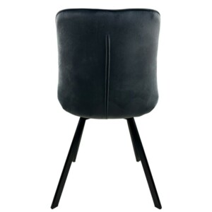 Καρέκλα Τραπεζαρίας ArteLibre BRISA Γκρι/Μαύρο Βελούδο/Μέταλλο 53x60x85cm - Image 4