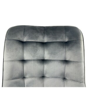 Καρέκλα Τραπεζαρίας ArteLibre BRISA Γκρι/Μαύρο Βελούδο/Μέταλλο 53x60x85cm - Image 6