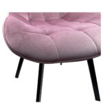 Σετ 4 τεμαχιών Καρέκλα Τραπεζαρίας ArteLibre BRISA Σάπιο Μήλο/Μαύρο Βελούδο/Μέταλλο 53x60x85cm - Image 6