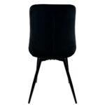 Σετ 4 τεμαχιών Καρέκλα Τραπεζαρίας ArteLibre BRISA Μαύρο Βελούδο/Μέταλλο 53x60x85cm - Image 4